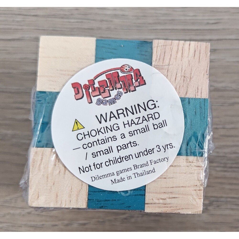 Dilemma Wooden Brain Teaser Puzzle Cube